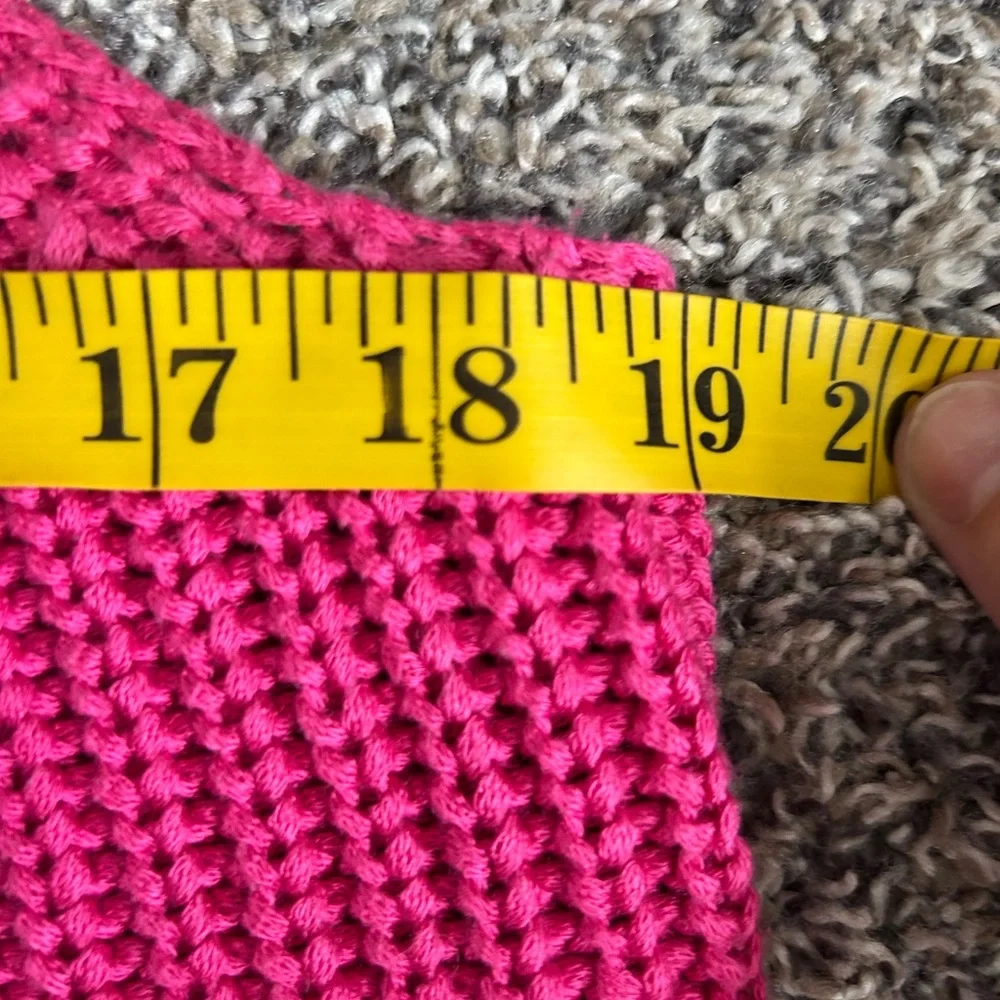Gentle Fawn Hot Pink Chunky Knit Sweater Tank Size Large - Picture 4 of 7